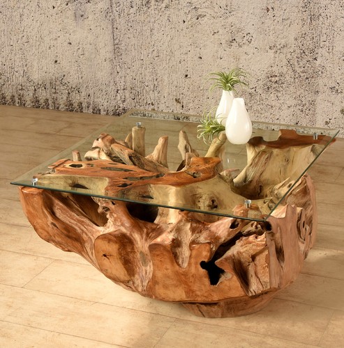 Wurzelholz tisch 80x80 - wurzelholz,