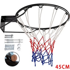 Massiver Basketballkorb Ø45 cm Wandmontage Basketballnetz mit Stahlring mit Netz