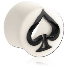 Ohrpiercing Tunnel PIK SPADE Bone Knochen Naturprodukt gedehntes Ohr Ohrschmuck