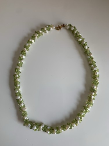 Kette naturstein peridot mit - kette,