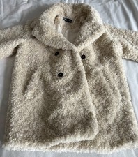 Übergangs Mantel Teddyfell Zara Gr. M Beige Neuwertig Top Zustand Wintermantel