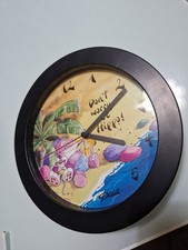 Wanduhr Uhr Diddl Maus Und Hippo ,,Don't worry, Be Hippo" Zeigeruhr