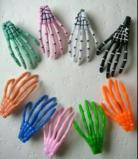 Haarspange Skelett-Hand Halloween Clip Punk Gothic Fasching Kostüm Grusel-Party 