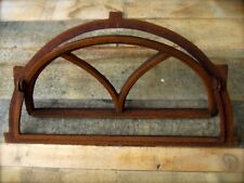 Eisenfenster wie Antik-Fenster für Stall+Gartenmauer, Fenster halbrund klappbar