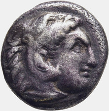 FITZ Greek Macedon Alexander III Great AR Drachm Lampsakos Zeus Silver µFIM1771