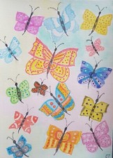 Aquarell Schmetterlinge 14,8 x