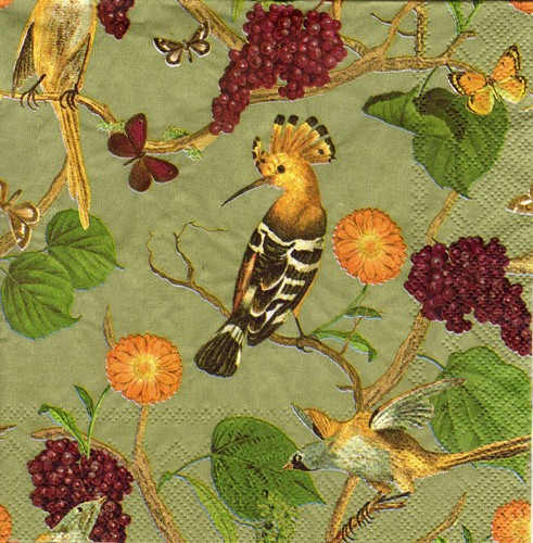 Servietten herbst vögel - ~, herbst,