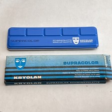 Kryolan Supracolor Schminkpalette 6 Farben – Vintage Profi Make-up – OVP