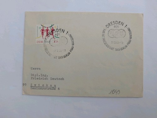 Ddr beleg 1965 sst - beleg,
