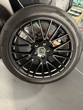 4x Original PORSCHE Cayenne 21" RS Spyder Felgen / Sommerkompletträder schwarz
