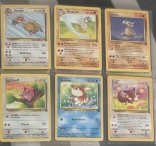 6 Vintage Pokemon Karten Base
