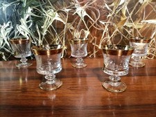 MURANO Medici -  5 edle Weingläser mit Goldrand