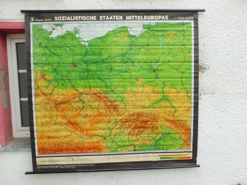 Alte rollkarte schulwandtafel - rollkarte,