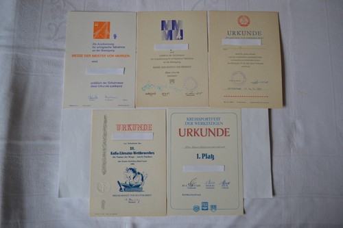 Konvolut alte ddr urkunden - alte,