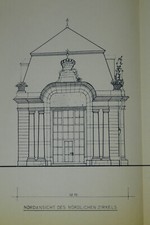 Bauplan Lichtpause 1966 Schloß Schwetzingen nördliches Zirkelgebäude 1/100