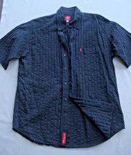 schwarzes Oberhemd Freizeithemd Hemd Gr. 41 Baumwolle Seersucker  1 Tasche