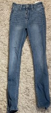 Hollister Mädchenjeans High Rise Legging W23 L26 blau guter Zustand - Stretch
