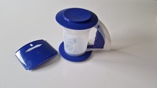 Tupperware rucki zucki Mehlsieb Puderzucker Teigspachtel Deko Blau