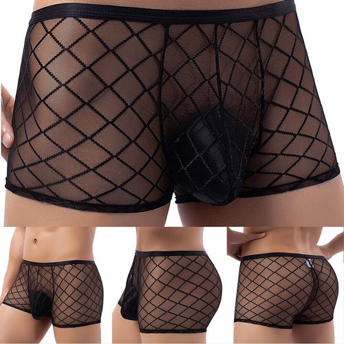 Herren sexy durchsichtig boxer - durchsichtig,