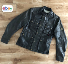 Belstaff BRAD leather jacket, Lederjacke, GoldLabel, antique black, size L