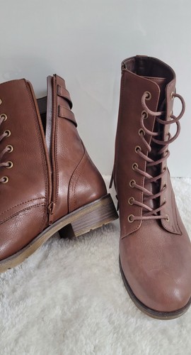 Braune schnürstiefeletten - braune,