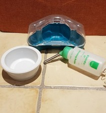 Hamster Käfig Zubehör set, Wasserspender, Futternapf, Hamsterhaus, 