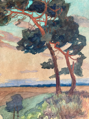 Original jugendstil gouache - jugendstil,