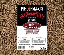 PINI Grillpellets № 8 Kirsche 10 kg BBQ Hartholzpellets Grillen Räuchern Smoken