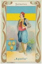 ca. 18?? schöne alte Reklamekarte „Apollo“ - Dalmatien – Apollo Kerzen- und Seif