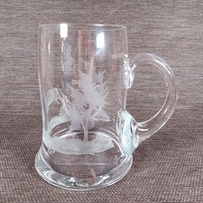 Bierglas mit Hirsch Gravur, Schönes Design, H: 13 cm, geb.