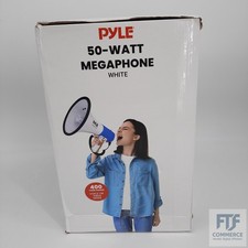 Pyle Unisex – 50 Watt Erwachsene Pmpra515whi Megaphon, Weiß/Blau, 50 Watt EU