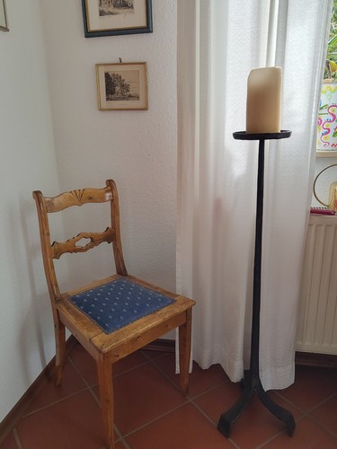 Antiker kerzenständer massiv - kerzenständer,