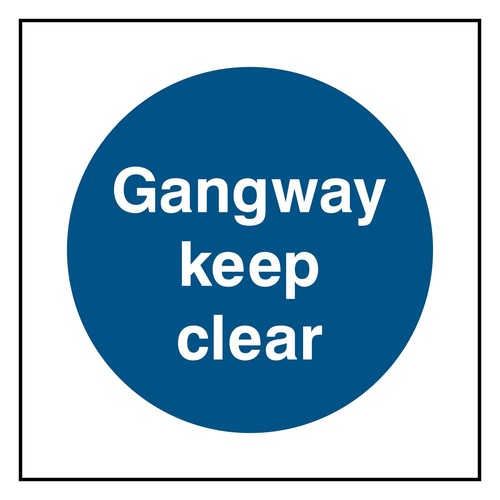 Gangway keep clear schild oder - keep,