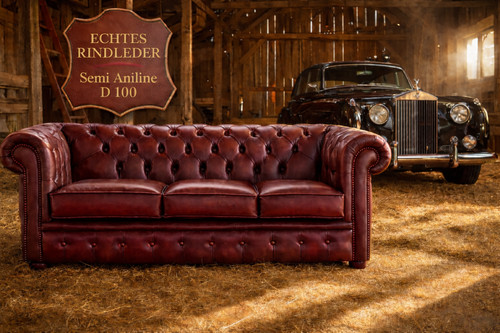 Chesterfield 3sitz sofa - chesterfield,
