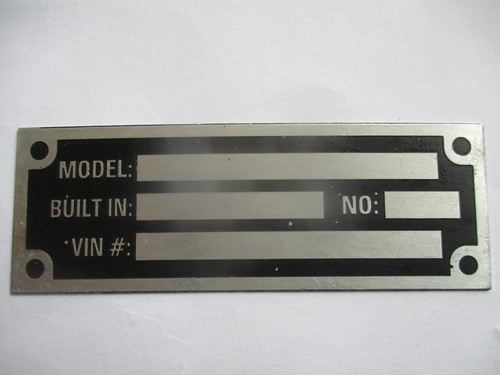 Typenschild plate data - typenschild, id-plate