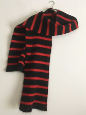 FAITH CONNEXION langer kuscheliger Schal rot schwarze Blockstreifen weiche Wolle