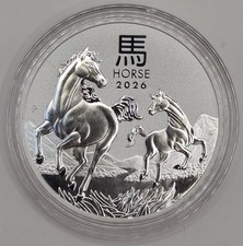 LUNAR PFERD 2026 - 999 SILBER - SILBERMÜNZE - SILBERBARREN - NEU