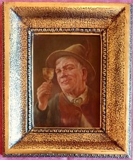 Originales Ölgemälde "Weinbauer" von Ernst Brüggemann im Originalrahmen ca1935