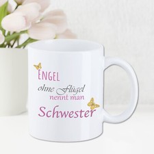 Tasse mit Spruch „Engel ohne
