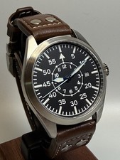 Fliegeruhr 40mm | Handgebaut | Saphirglas | Top-Qualität & Lederband | Garantie