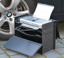 ELEGANTER LEDERKOFFER KOFFERLÖSUNG FÜR NOTEBOOK &  PRINTER CANON i70 ip80 ip90 -