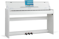 88 Tasten Digital Piano Klavier Hammer gewichtet Keyboard 3 Pedale Weiß matt