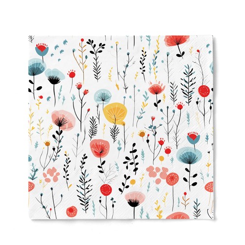 Papierservietten blumenmotiv - papierservietten,