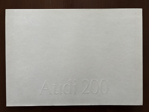 Audi 200 verkaufsmappe - –,