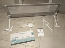 Fillikid Bettschutzgitter 135 x 50 cm Baby-Rausfallschutz grau/weiß WIE NEU