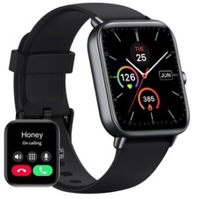 Smartwatch Damen Herren mit Telefonfunktion Fitnessuhr Schrittzähler Uhr SpO2 DE