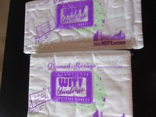 WITT WEIDEN Damast Bettwäsche weiß 70er 80er Hanfblatt 4 Teile vintage Neu