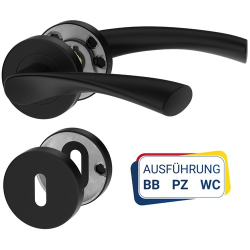 Schwarz rund türbeschlag - schwarz,,
