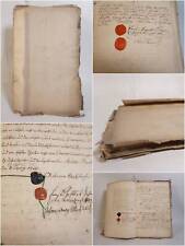 Rarität antike Mappe Dokumente Handschriften Urkunden Siegel Dresden 1753-1821