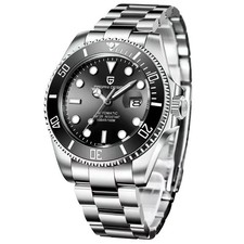 Pagani Design Automatic Herren-Armbanduhr PD 1639 Japan Diver 100MT Schwarz